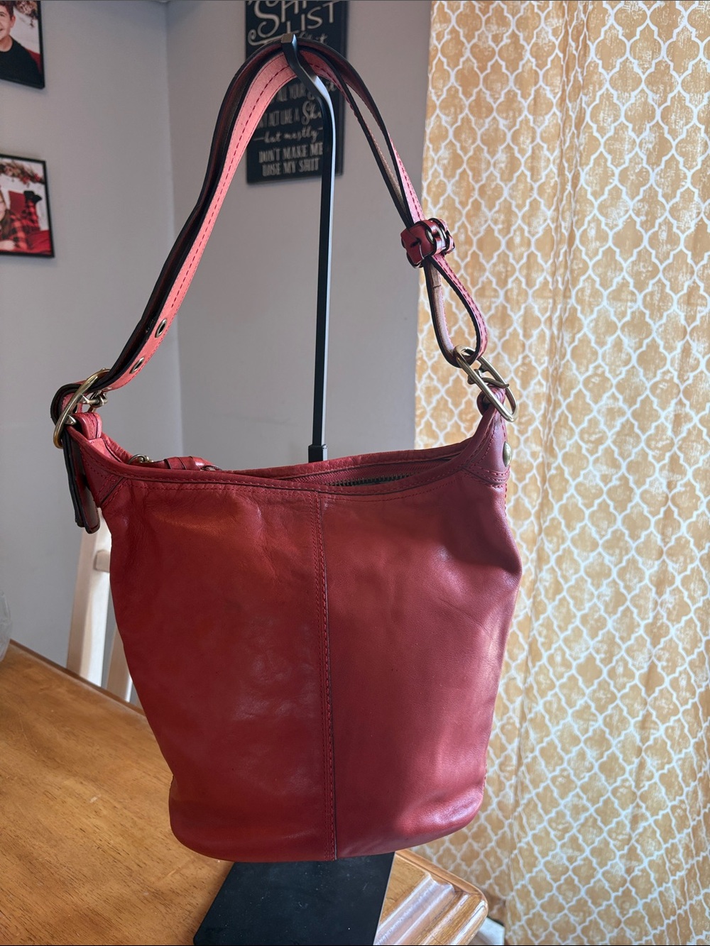 Coach Coral Bleecker Legacy Leather convertible crossbody